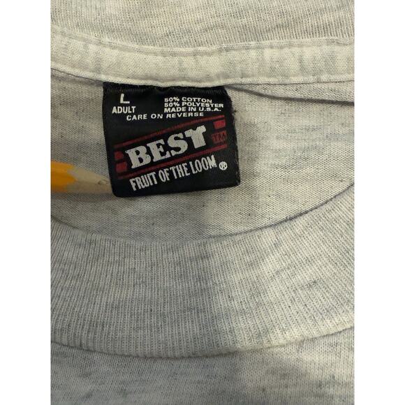 Vintage George Strait Shirt USA Tour Grey L USA Single Stitch Cities 90s - Picture 3 of 8